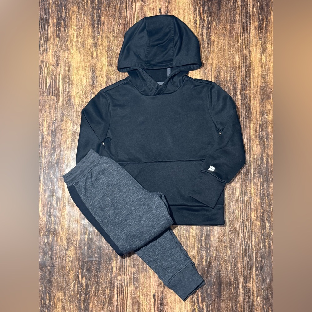 All in Motion 4/5 Boys Black and Gray Hoodie Set and Pants